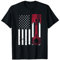 Car Enthusiast American Flag Piston Muscle Car T-Shirt