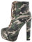 Only maker Damen Stiefeletten Blockabsatz Schnürer Stiefeletten Plateau Boots Canvas Warm Gefüttert Camouflage 42 EU