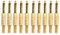 Ocobudbxw 10 Pcs Plaqué Or 6.35mm Mâle 1/4 Prise Jack Mono Connecteur Audio À Souder