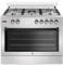 ALPHA Cocina de Gas VULCANO LUX-90 Inox, Encendido automático, corte de gas seguro y temporizador en horno. **Alta Gama**