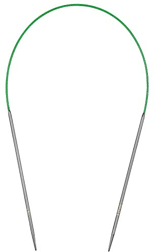 Aeelike Rundstricknadel Set 2,25 mm, Edelstahl Rundstricknadeln mit Farbiges Stahlseil, 40 cm Metall Rundstricknadeln Set, Ergonomische Stricknadeln Rundstricknadel für Socken, Ärmel, Hüte