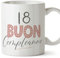 Mugffins Tazza 18 Compleanno - In italiano - Buon compleanno! Rosa - 350 ml - Regalo Originale e Divertente