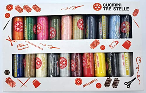 Filo da cucito tre stelle marca oro (SET (100yds) cotone, 20x)