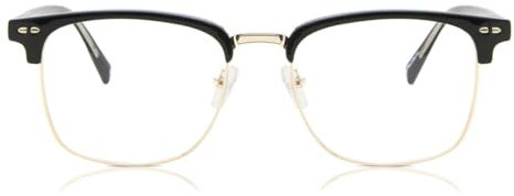 SmartBuy Collection Vollrand Browline Schwarz Gold Murf 886 Mode Männer Brillen, schwarz / goldfarben, 53 EU