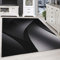 SIMPEX Kurzflor Teppich, Ombre Design, Schwarz, 280 x 370 cm, Moderner Stil, Wohnzimmer