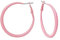 Soul-Cats 1 Paar schöne Creolen Ohrringe Ohrstecker Hoops Ø 50 mm 80er Style, Farbe: rosa