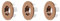 Leliafleury 3 tappi di scarico per lavello, con anello di troppopieno, copertura rotonda per foro di troppopieno, ricambio per cucina, bagno, lavabo (oro rosa)
