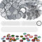 100 Stück 58mm/2.25 inch Leere Schaltfläche Abzeichen Button Teile Button Supplies Back Button Teile für Buttonmaschine, Metall Button Anstecknadeln mit Metallschale, transparenter Folie