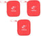 Healeved 3St Mini-Erste-Hilfe-Set Hausapotheke Pillenbeutel Mini-Erste-Hilfe-Tasche Reisebedarf notfallpakete tragbarer Pillenbehälter tragbare Medizintasche Oxford-Stoff rot