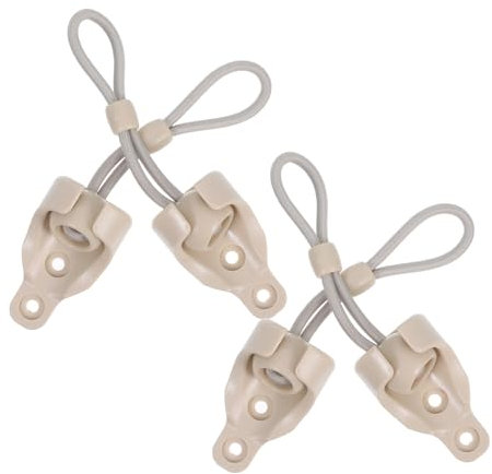 EXHUMKY 4 Set Spring Ball Rope Blind Replacement Parts Universal Bungee Kit Parts Roller Shade Parts Window Shade Pulls Roller Blinds Pull Down Shades for Window Roller Shades Pp Beige