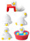Happyyami 5 Pz Ornamenti D'anatra Piccole Anatre Peluche D'anatra Decorazione Di Animali Da Giardino Decorazioni Di Anatra Adesivi Di Anatra Micro Ornamento Paesaggistico Rana Bianca Resina