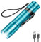 GEARLITE Taschenlampe LED Aufladbar, Superhelle Zoombare 2000 Lumen Mini Taschenlampen, 3 Modi, Lange Laufzeit, IP65 Wasserdicht Taktische Handlampe für Kinder Camping, Angeln, Notfall, Outdoor - Blau
