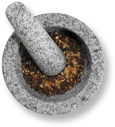 Zeller 24523 Ensemble mortier et pilon en granit Gris