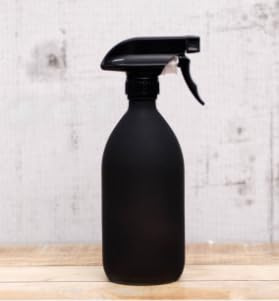 Matte Black Glass Spray Bottle - Black