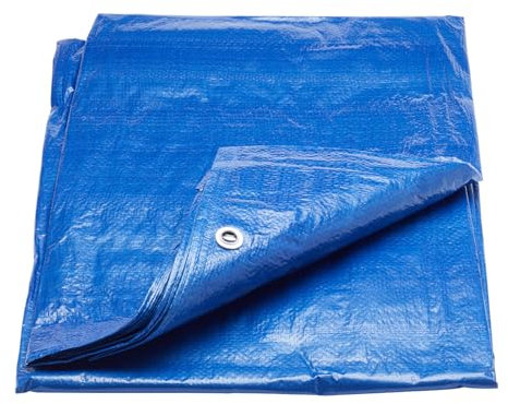 ProDec 12ft x 9ft / 3.7m x 2.7m Multi Purpose Tarpaulin - Waterproof, Weatherproof, Double Laminated, Reinforced Eyelets for Secure Lashing Down, Ideal for Construction, Vehicles, Ground Sheet
