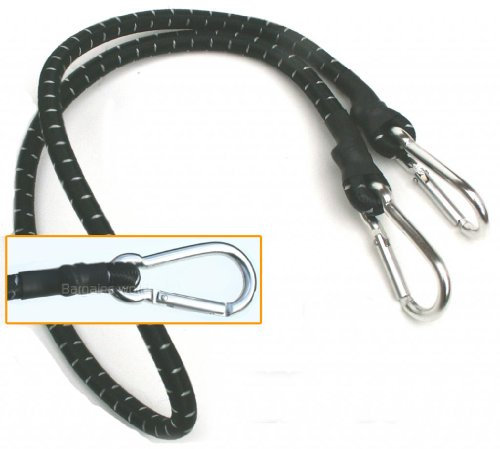 36 (92CM) Cargo Strap Bungee Cord with Carabiner. Motorcycle, Motorbike or Roof Rack Cargo Net Tie Down.