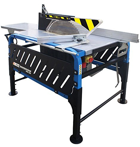 Güde Baukreissäge PBK 500 (400 V, 3 kW, 2800 min-1, 17,5 cm Schnitthöhe, HM-Sägeblatt Ø 50 cm, 85,5-97 cm einstellbare Arbeitshöhe, Tischmaße L x B (100 x 76 cm), Verlängerung 72 x 40 cm, Kranösen)