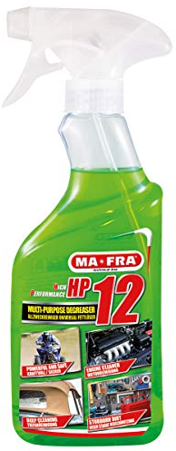 Ma-Fra, HP12, Sgrassatore Universale Multiuso con Formula Attiva, Adatto a Tutte le Superfici, Potente e Sicuro sulle Parti Trattate, Ideale per Pulizia Auto, Moto e Camper, Formato 500ml