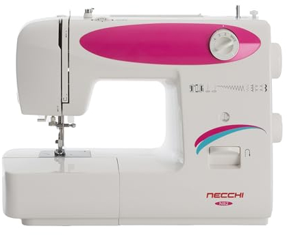 Necchi N82 Macchina per Cucire, Interno in pressofusione in Alluminio, scocca in ABS, Rose, Regular