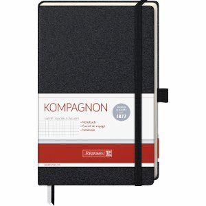 Brunnen 5 x Notizbuch Komagnon A5 kariert 96 Blatt