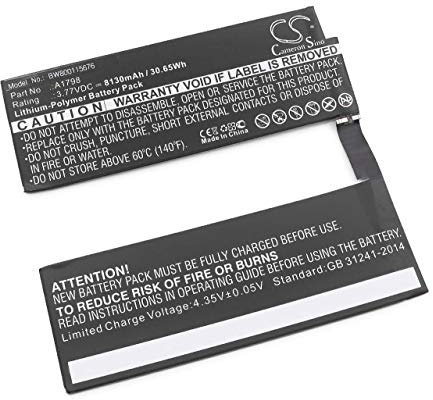 vhbw Akku kompatibel mit Apple iPad Pro MPGH2LL/A, MPF22LL/A, MPGK2LL/A, MPGJ2LL/A, MPF12LL/A Tablet Pad (8130 mAh, 3,77 V, Li-Polymer)