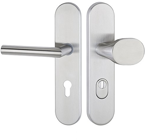 Hermat ZT-Schutz-Wechsel-Garnitur 1802 - Basic 02 | 72mm | mit Zylinderabdeckung | Türstärke 37-50mm | Edelstahl matt |