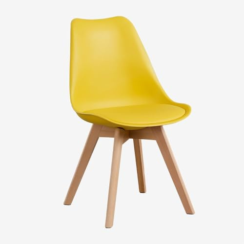 SKLUM 2er Set Stühle Nordic Gelb Curry