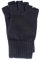 FosterNatur, Damen Fingerlose Wollhandschuhe, 100% Wolle (Schwarz, Gr. 7)