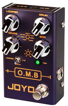 JOYO Looper & Drum Machine Pedal (Looper Cycle Recording/Drum Machine/Looper+Drum) for Electric Guitar Effect (O.M.B R-06)
