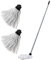 Addis Cotton Eco Made from Recycled Material with 3 pcs Handle & Twin Extra Mop Refill Pack, White & Metallic, Metallic/White, 15.5 x 146 cm