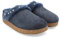 HAFLINGER Schuhe Damen Hausschuhe Pantoffeln Lammfell Clog Shetland 731003, Größe:39 EU, Farbe:Blau