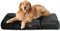 BEDSURE Hundekissen Grosse Hunde waschbar - 111x89cm Hundebett wasserdicht XXL für große, mittelgroße Hunde gepolstert Hundematte schwarz in 10cm Höhe
