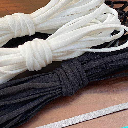 4-5mm Nylon Flat Rope Ear Strap White Elastic Elastic Band-White_5mm (20m / Copy)
