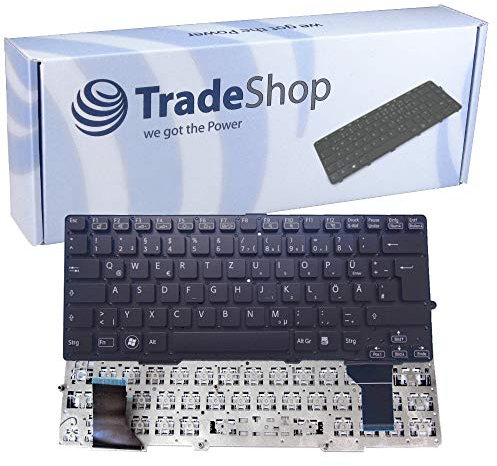 Trade-Shop Original Tastatur QWERTZ Deutsch für Sony Vaio E13 SVS13 SVE13 SV-E13 Laptops/Notebook Keyboard zum Austausch/schwarz