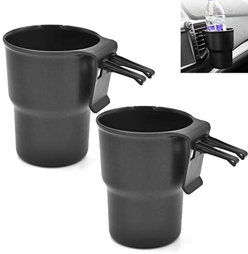 witgift 2X Auto Universal Getränkehalter Flaschenhalter Becherhalter Autozubehör Getränke/Dosenhalterung Set,Schwarz