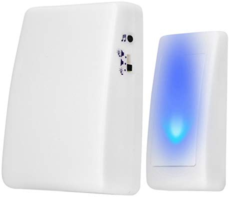 Campanello Lampeggiante per Sordi, Campanello Senza Fili Uomini Anziani/Non Udenti 7 Luci Colorate Pulsante Campanello per Porta Musica Domestica Campanello per Porta Kit con 16 Melodie