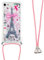 Handykette Handyhülle für iPod Touch 5 / 6 / 7 Hülle,Glitzer Quicksand kreatives Fließende Flüssigkeit schwimmt Silikon Case mit Umhängeband Handykordel Band Kette für iPod Touch 5,YB GS Tower