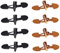 Leder Horn Knebelverschlüsse Knebelknöpfe Nähknöpfe Knebelverschluss Leder Knebelverschlüsse Knebelknöpfe für Nähen für Dufflecoat Mantel Handwerk DIY Dekoration (Hellbraun und Schwarz)8 Stück