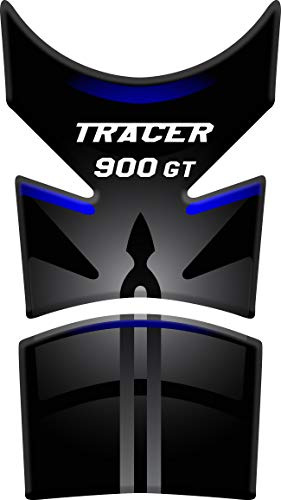 PARASERBATOIO ADESIVO RESINATO EFFETTO 3D compatibile con YAMAHA TRACER 900 GT (Blu)