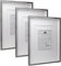 A3 Grey & white Two Tone Picture Frames Set of 3 with Mount for A4 print, cement grey boxed frames 3Pack, A3 Grey Poster Frame with Mount for A4 poster.