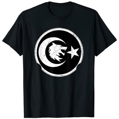 Drapeau de Bozkurt du Loup turc de Goktürk T-Shirt
