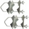 2Pcs Double Antenna Mast Clamp Heavy Duty Anti-Rust Mast to Mast Mount Bracket Kit with V Jaw Block & V-Bolt for Ham, CB, TV Antenna,Flag Pole,Fishing Rods,Parasols