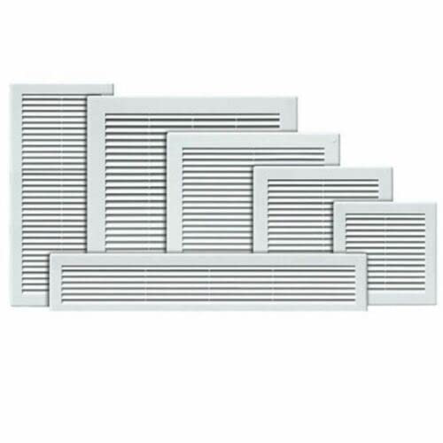 White Air Vent Grille Ventilation Cover with Inset Grid (Fly Screen) (TRU - 26 (110mm X 460mm))