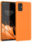 kwmobile Hülle kompatibel mit Samsung Galaxy A71 Hülle - Silikon Handy Case - Handyhülle weiche Oberfläche - kabelloses Laden - Fruity Orange