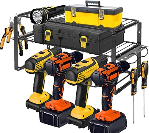 Reehi Power Tool Storage,Electric Drill Tool Rack, 3 Layers Removable Design Tool Storage Organizer Holder for Garage,Home,Work Shop