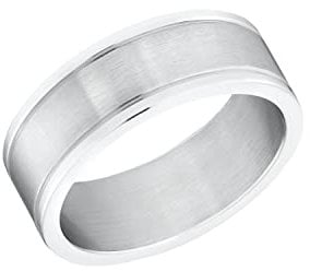 s.Oliver Ring Edelstahl Herren Ringe, Silber, Kommt in Schmuck Geschenk Box