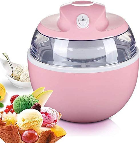 Machine à crème glacée Molle Maison, sorbetière électrique Maison avec congélateur intégré, Machine à Dessert glacé pour Enfants Rose