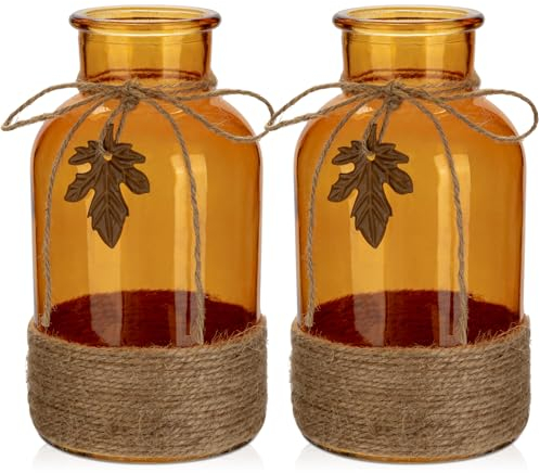 Glasvase Zylindrisch Vasen Glasfläschchen Boho Dekovase Blumenvasen Tischvasen,H 20CM (2 St), Väschen für Tisch Hochzeit Fensterbank Dekoration