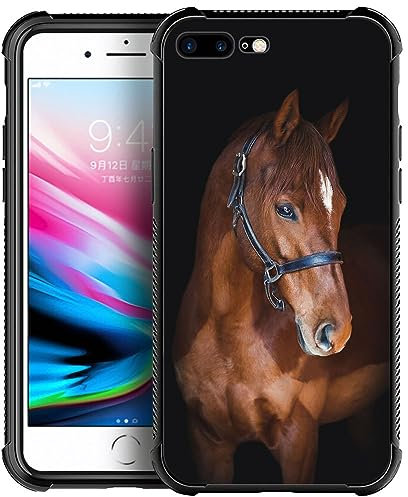 TAMEFOX Compatible with iPhone SE 2020/2022 Cases,Horse 8 Case Anti-Slip Anti-Shock 4-Corners Bumper Soft TPU Cover Phone Protective case for iPhone 7/8/SE2/SE3 4.7-in