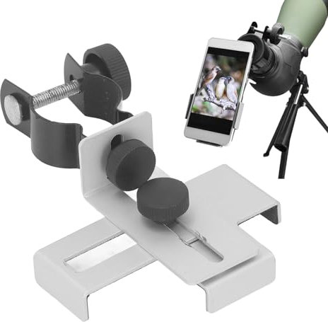 Supporto Universale per Adattatore per Telescopio per Cellulare, Compatibile con Quasi Tutti gli Smartphone, Supporto per Telefono Girevole a 360 Gradi per Microscopio